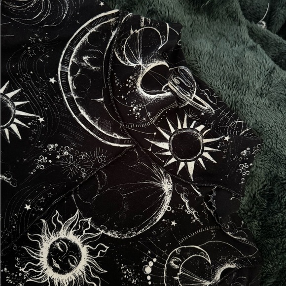 JOHNNY WAS JANIE FAVORITE SEAMED MOCK NECK DRESS MINA SMALL Sun moon star NWT 99 - Picture 6 of 9